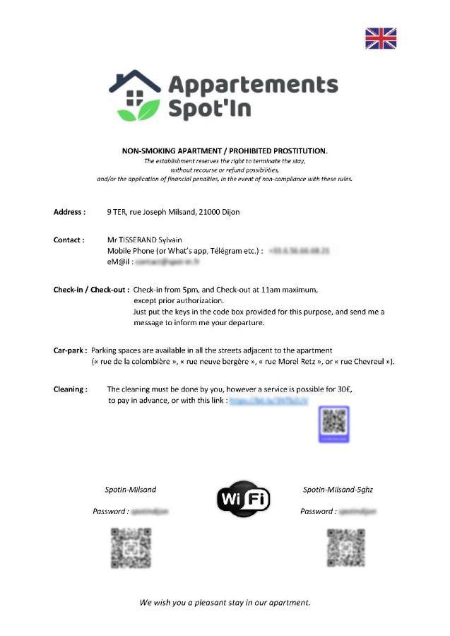 Spot'In - Dijon Milsand Διαμέρισμα Εξωτερικό φωτογραφία